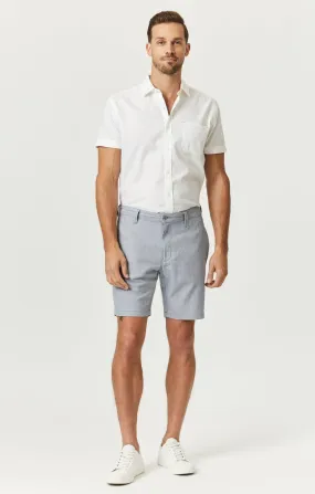 NOAH SHORTS IN BLUE STRIPE LINEN