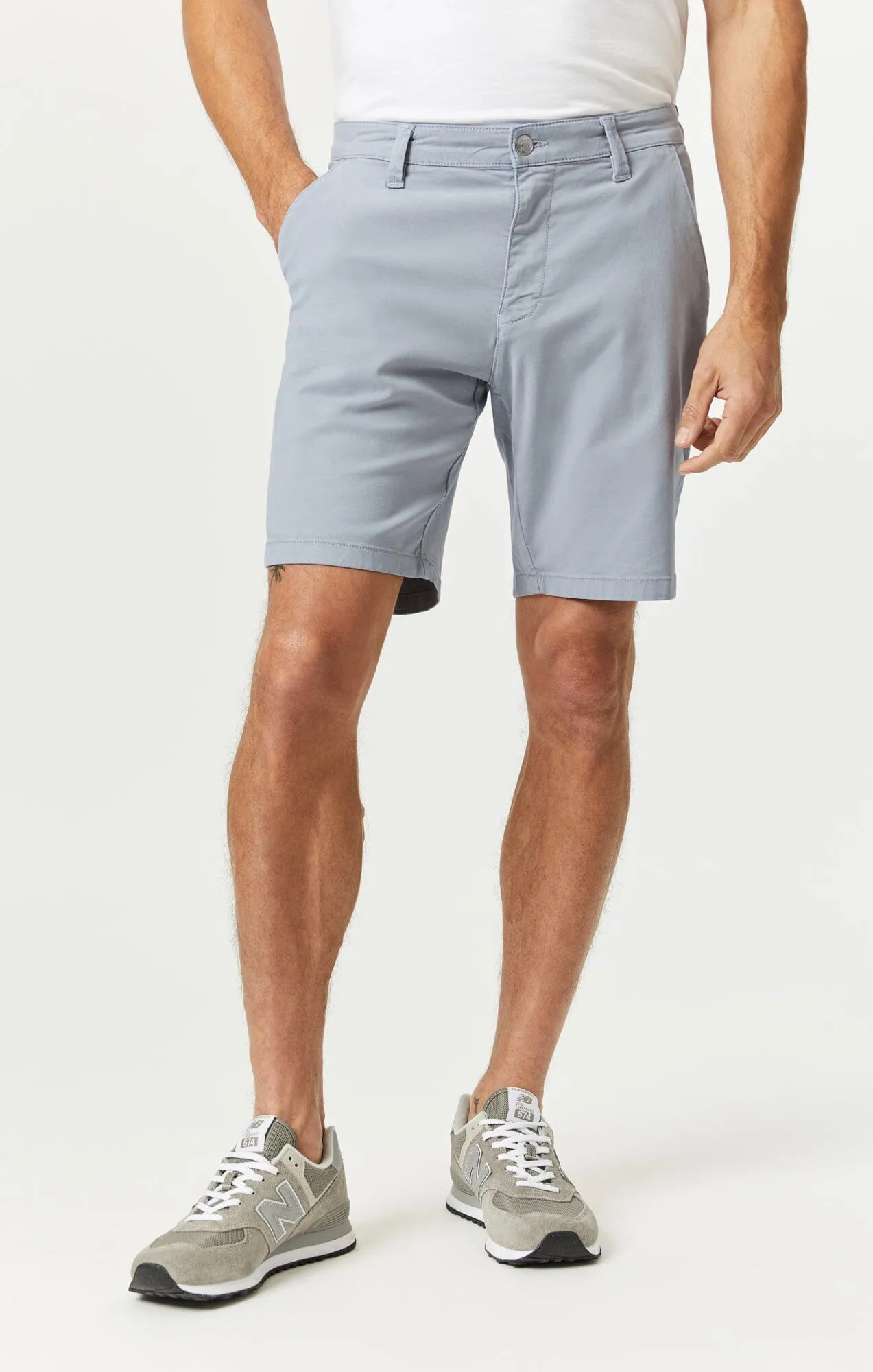 NOAH SHORTS IN PEARL BLUE LUXE TWILL