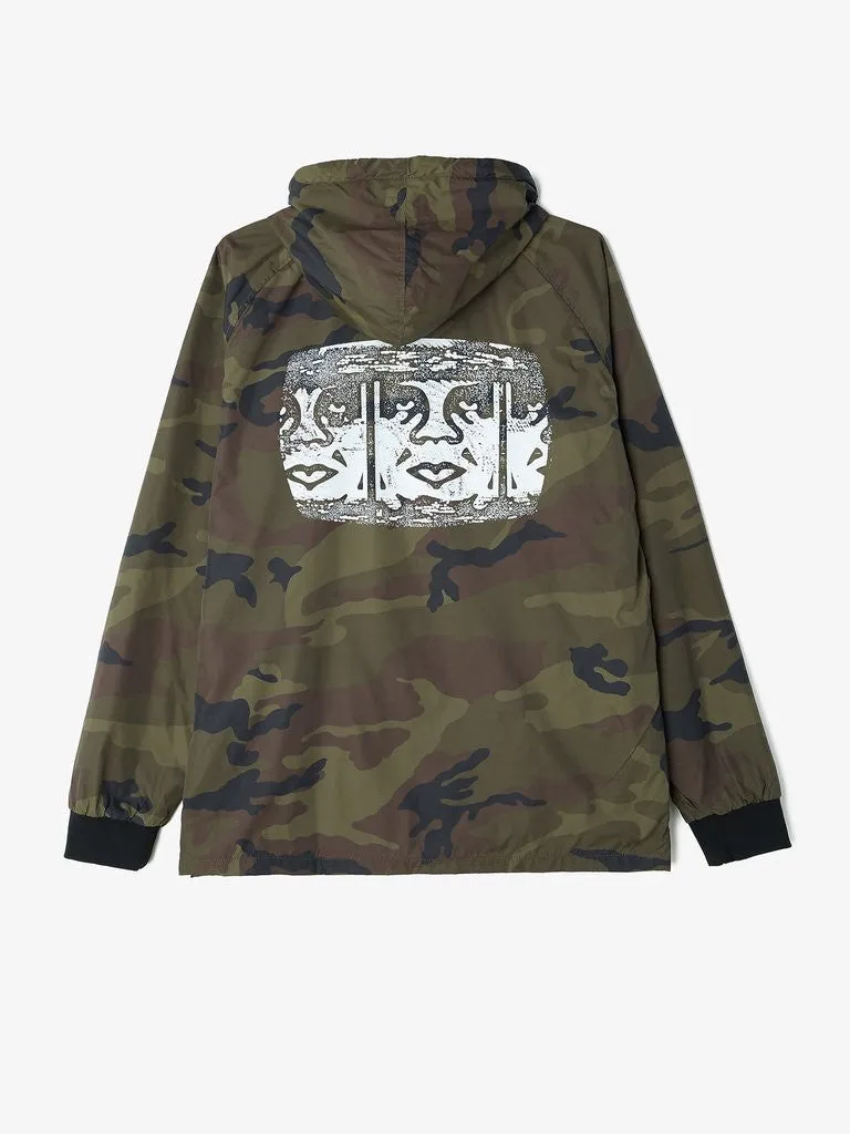 OBEY - Channel Zero Hooded Men's Coaches Jacket, Camo