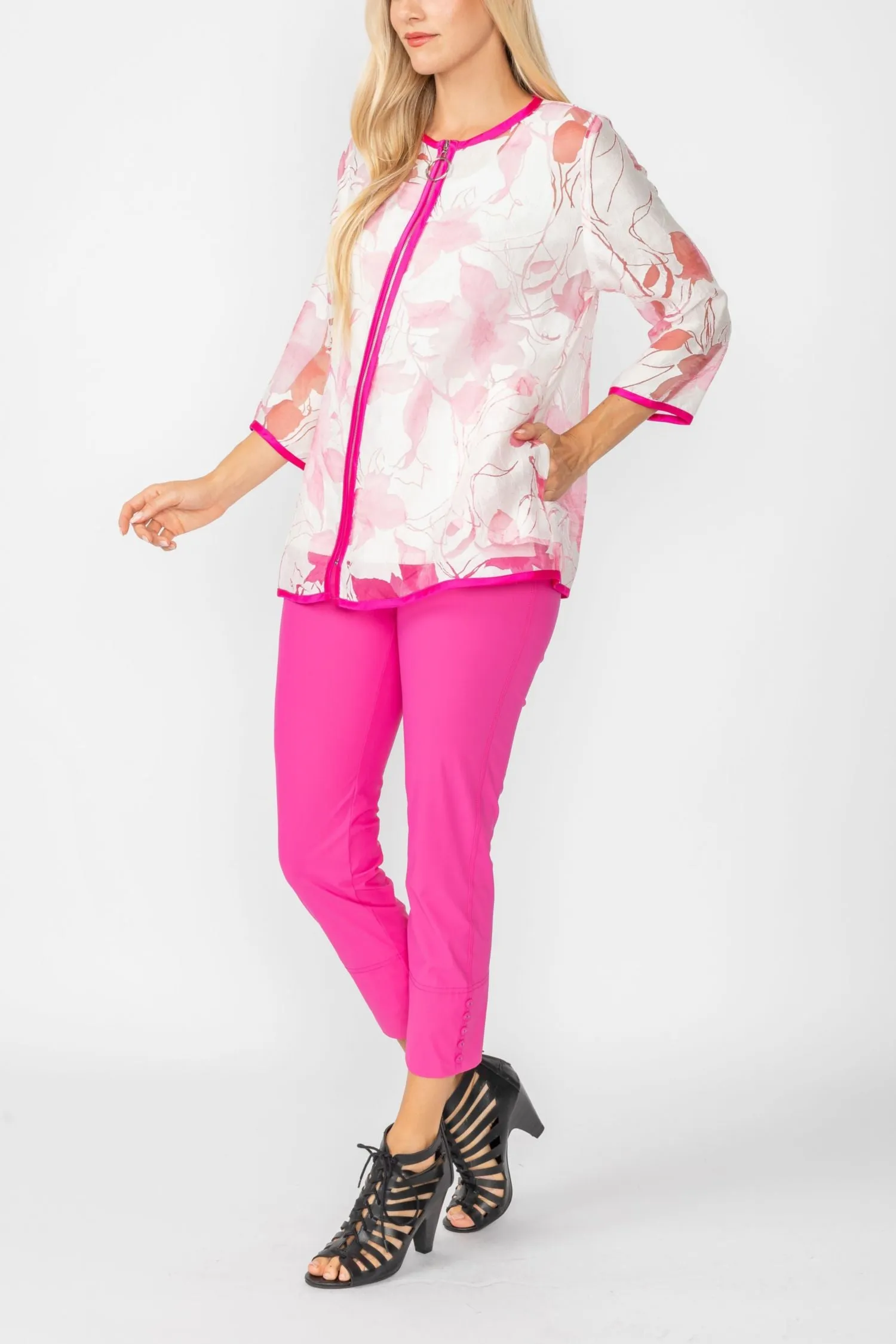 Pink Blossom Burnout Jacket