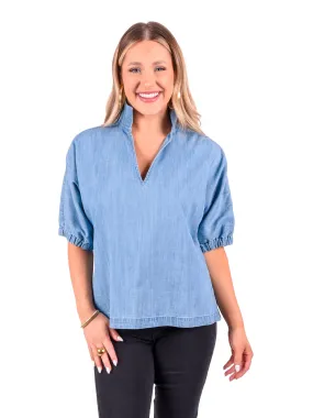 Poppy Top - Denim Chambray