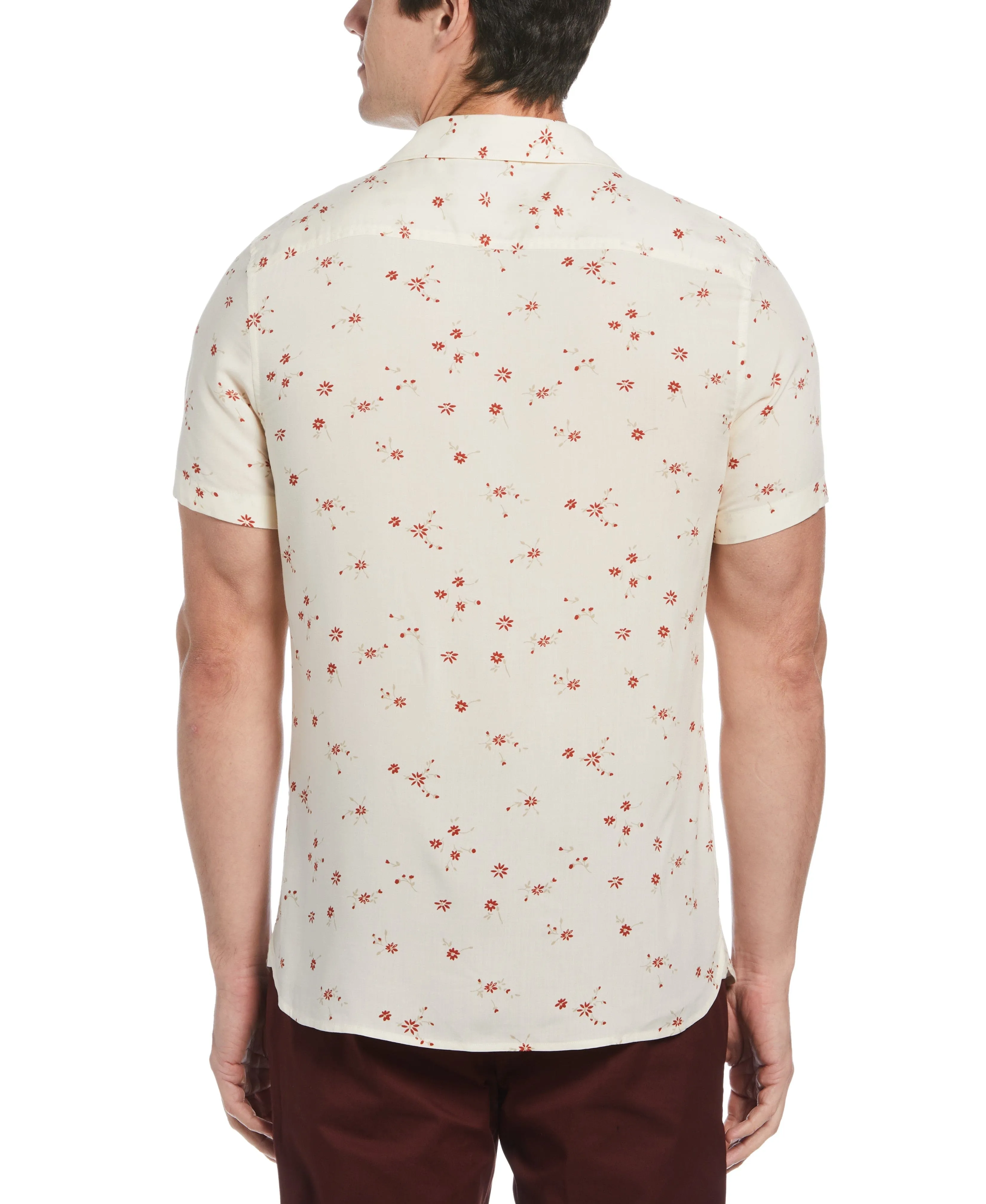 Slim Fit Ditsy Floral Print Soft Shirt