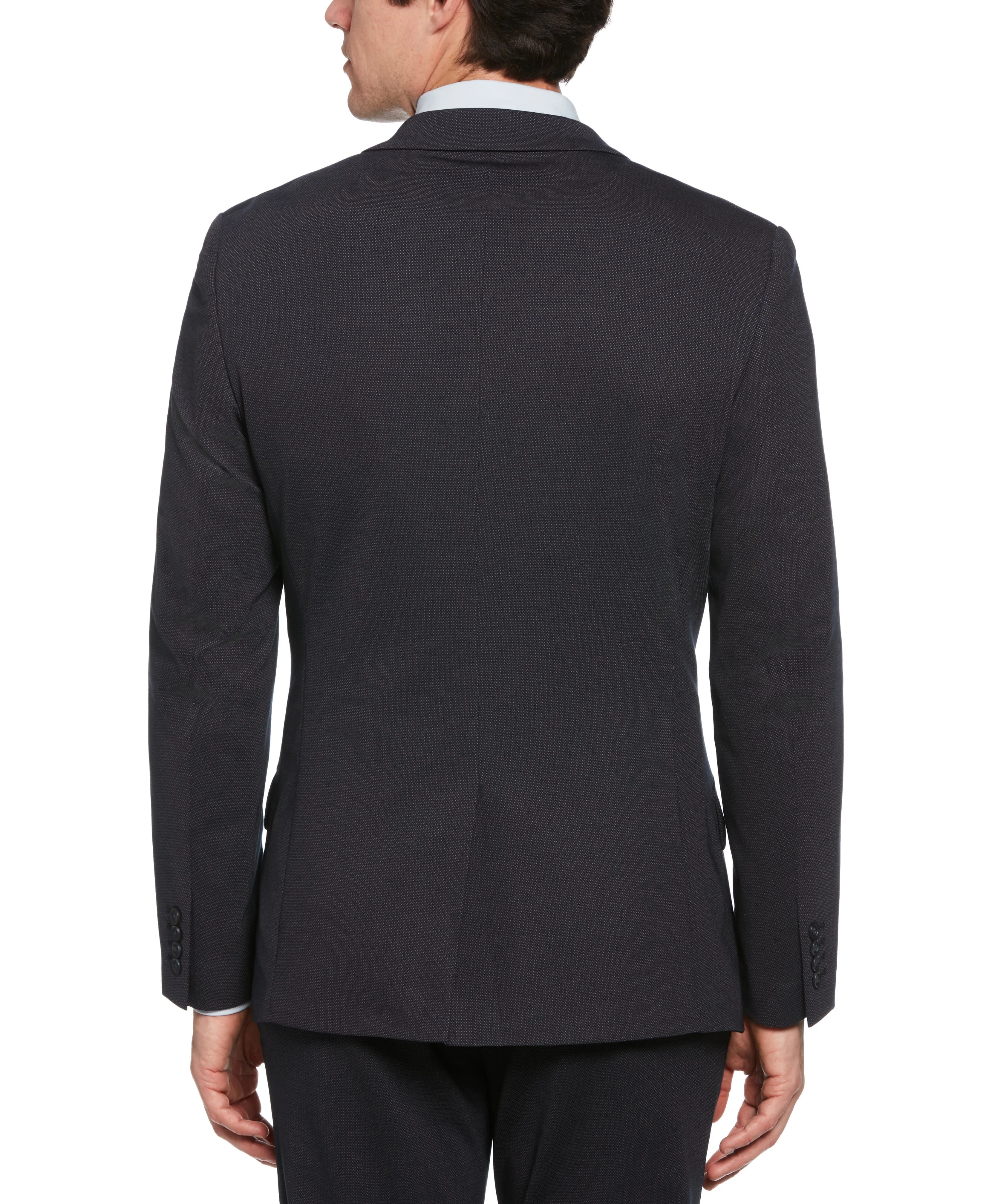 Slim Fit Pindot Stretch Knit Suit Jacket