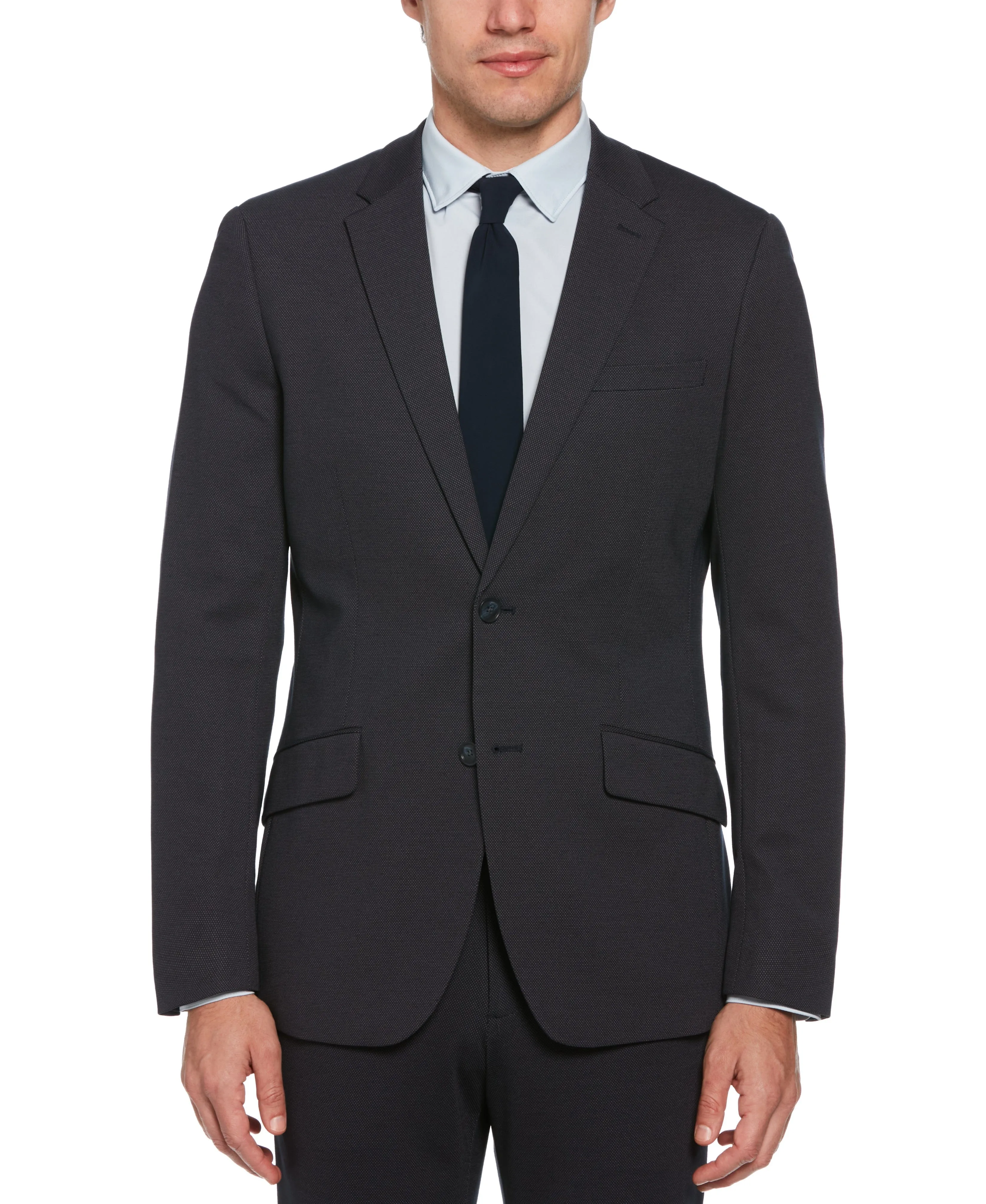 Slim Fit Pindot Stretch Knit Suit Jacket