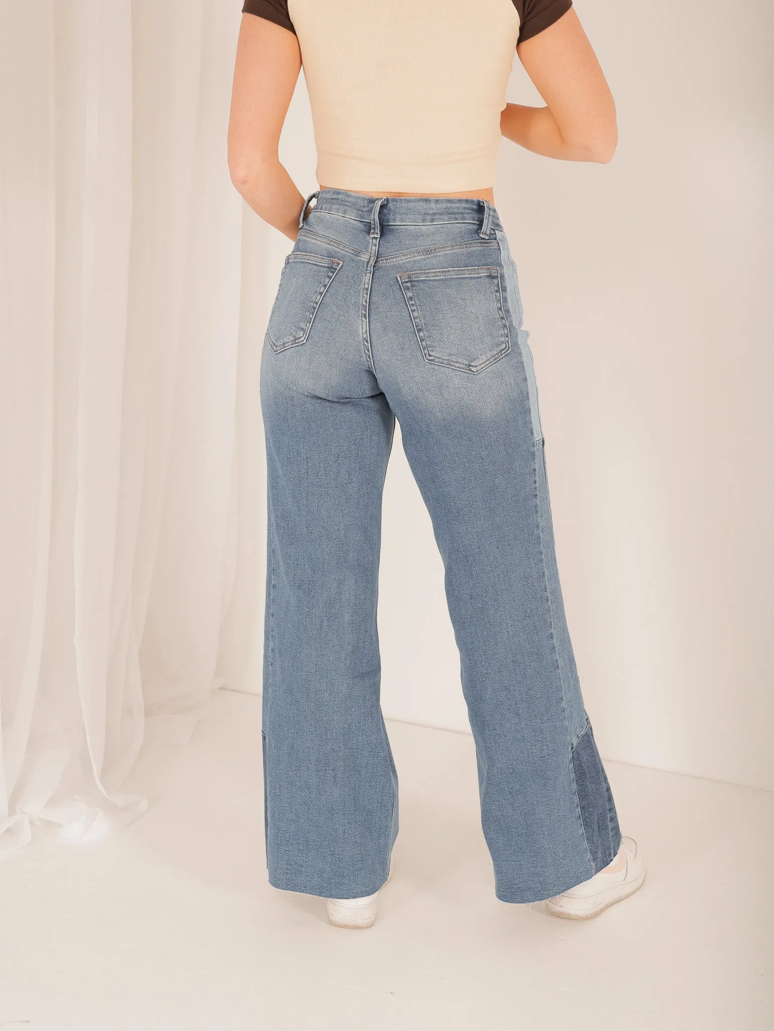 Stay Positive Wide Leg Denim