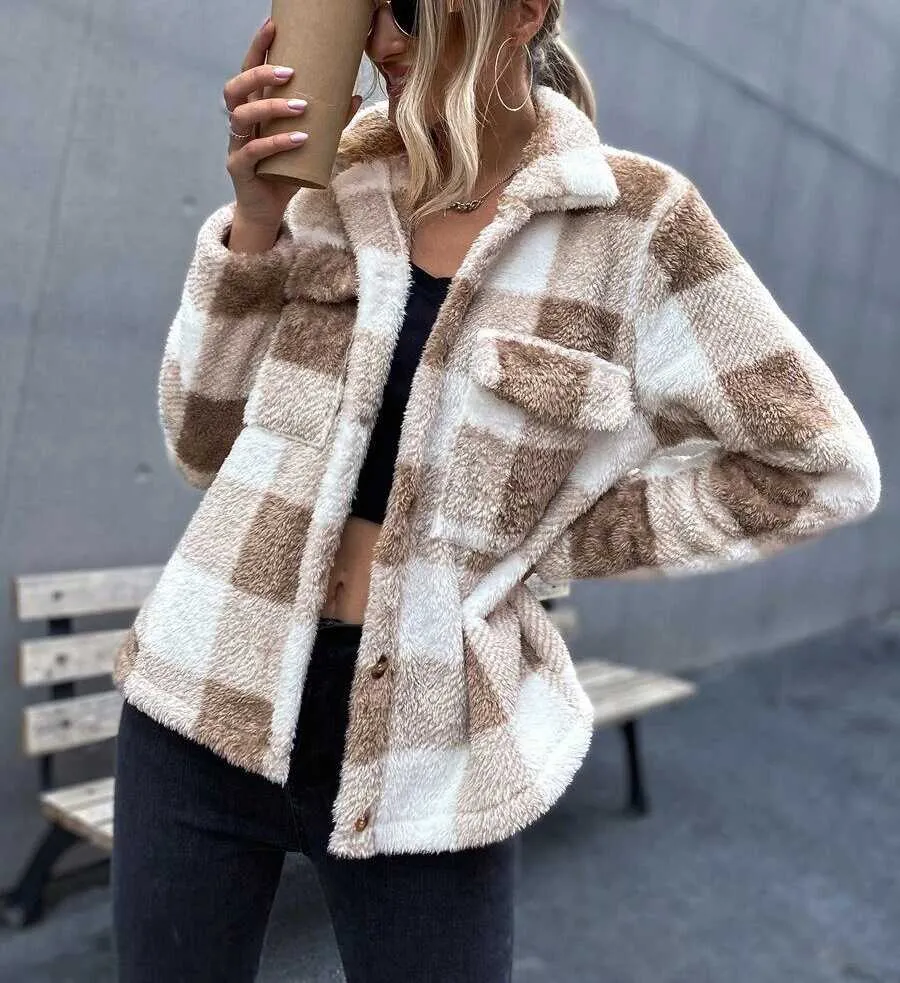 Stylish Plaid Wool Jacket