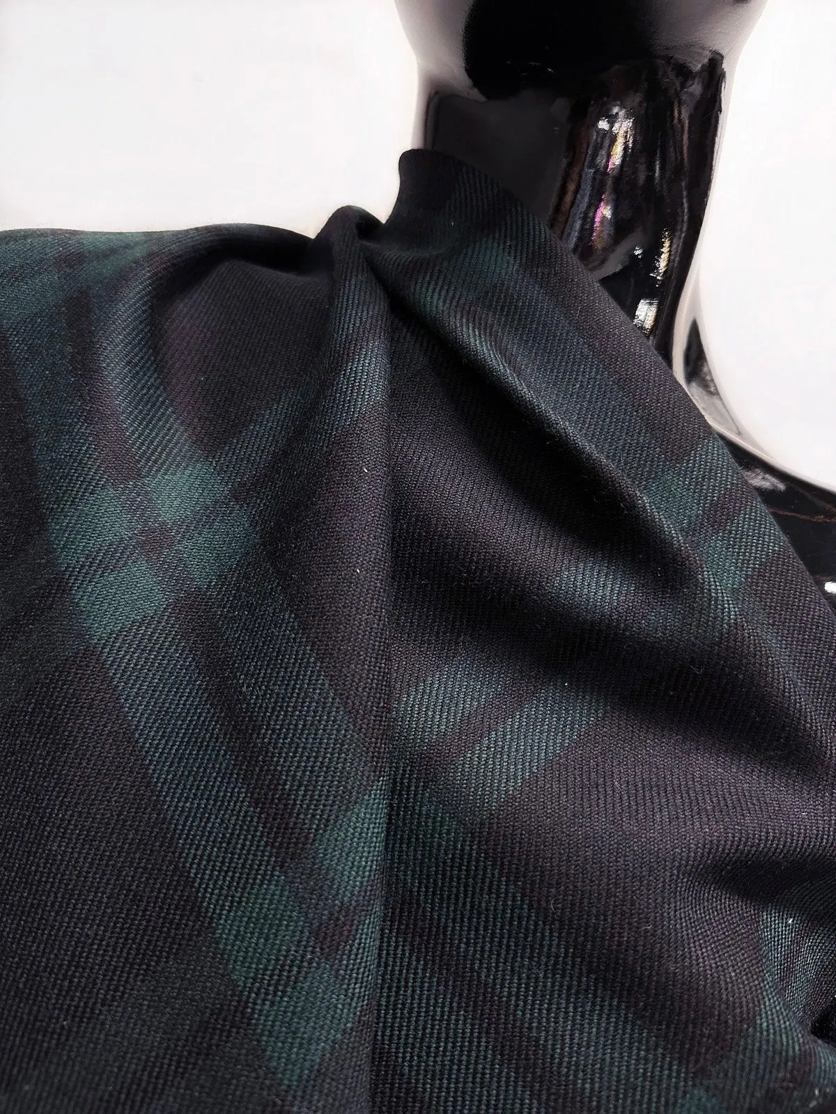 Tartan Wool Twill Gabardine