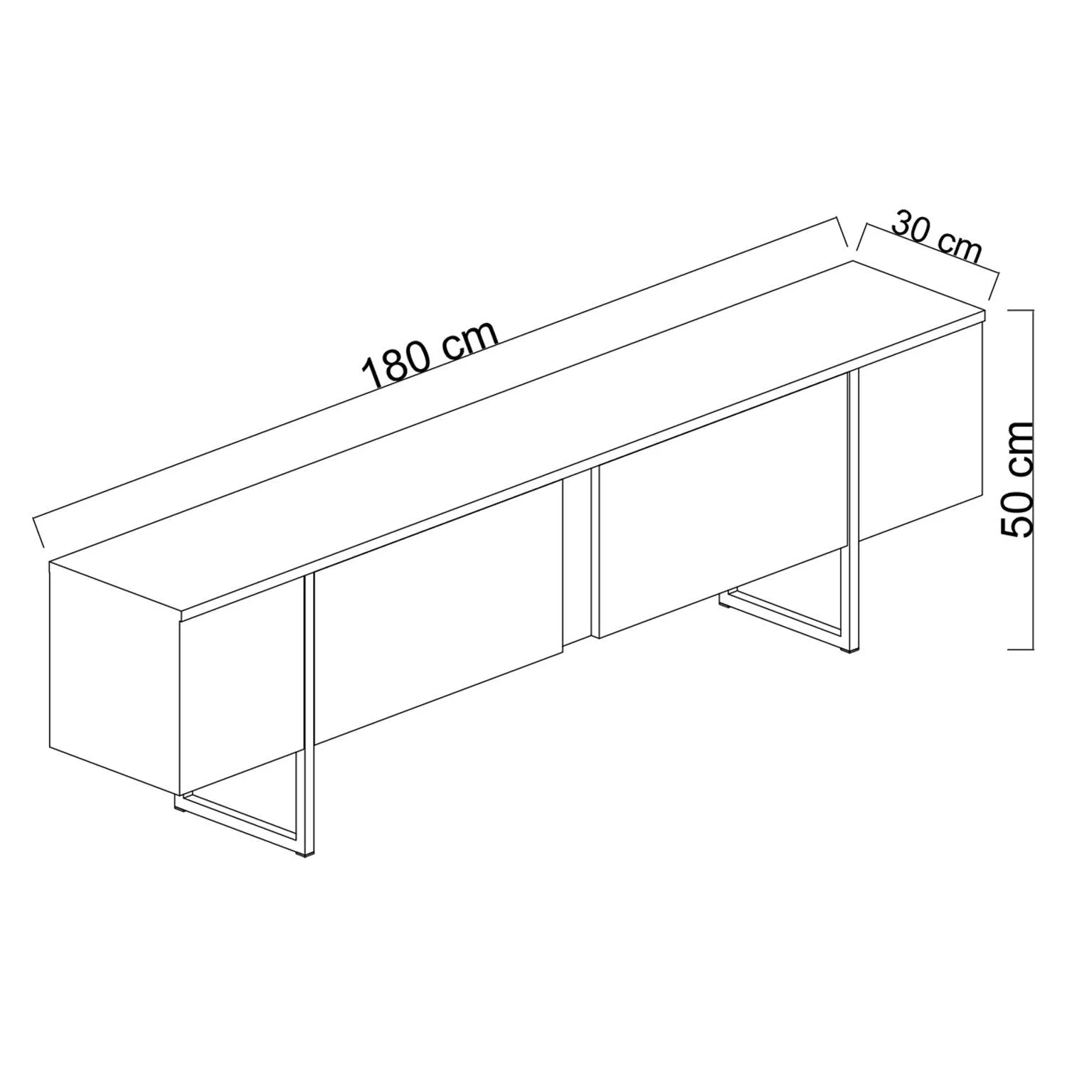 TV Stand Luxe - White Gold