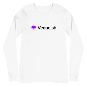 Venue.sh - Printed Unisex Long Sleeve Top (dark logo)