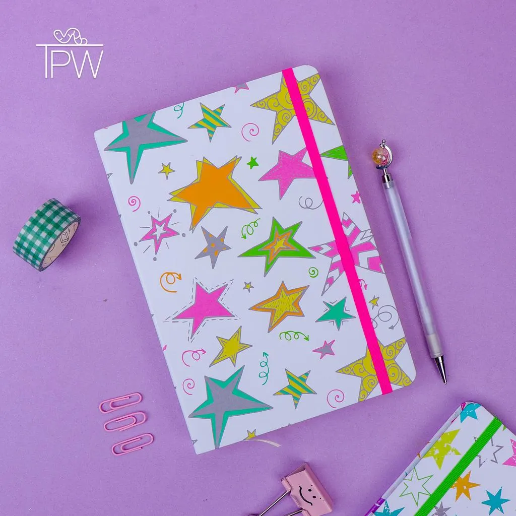 Watercolor Star Print A5 Notebook