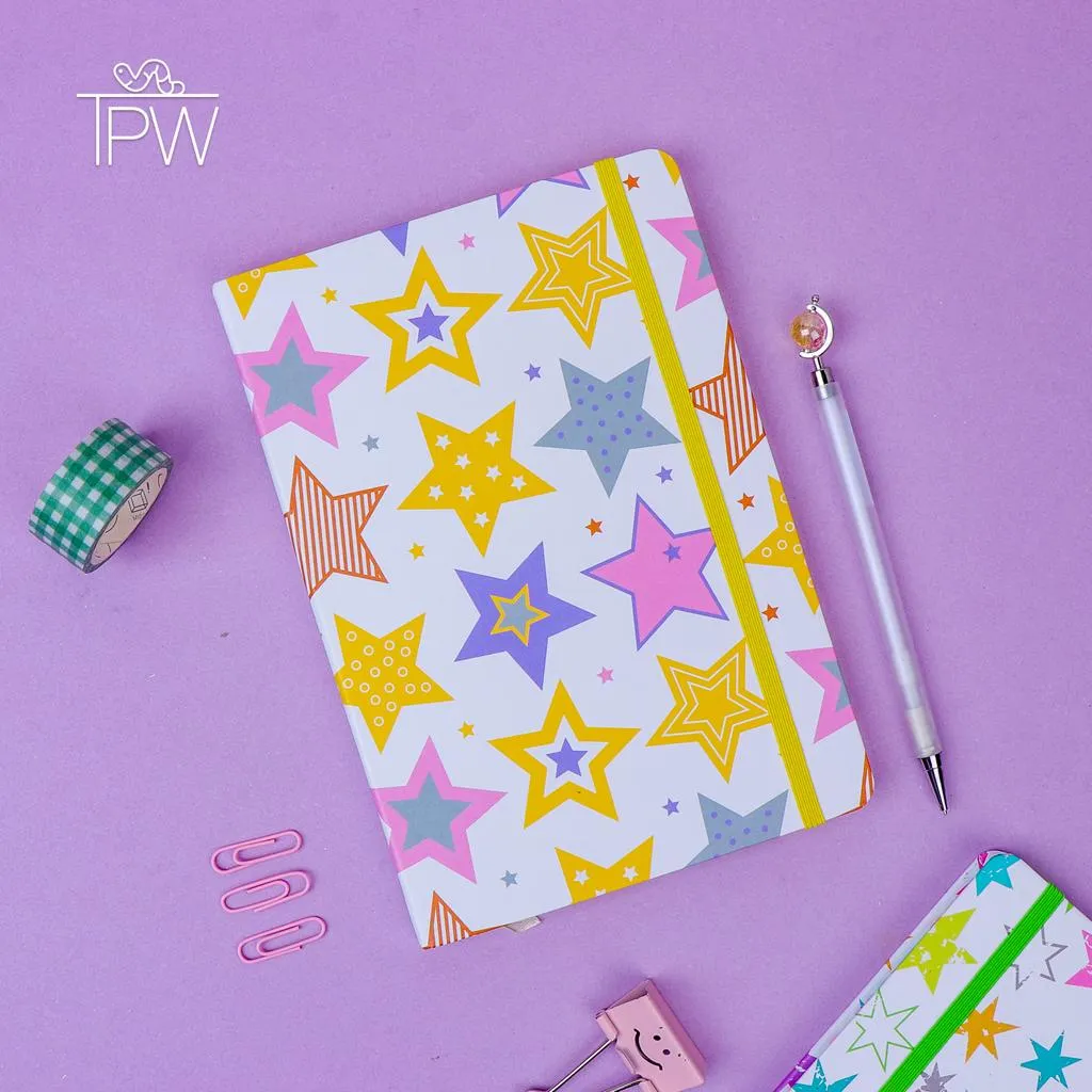 Watercolor Star Print A5 Notebook